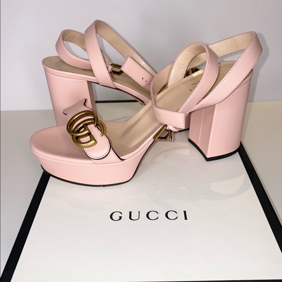 ($750) Gucci GG pink platform heels - Picture 2 of 6